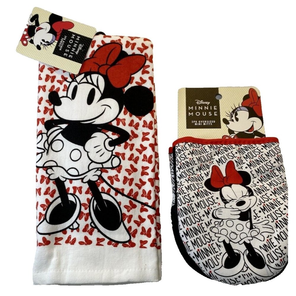 mickey mouse kitchen decor, Oven Gloves And Dish Towels, New
